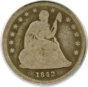 image for: 1842-O 25c Small Date PCGS/CAC Good-4