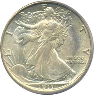 image for: 1917-S 50c Reverse PCGS MS64 OGH