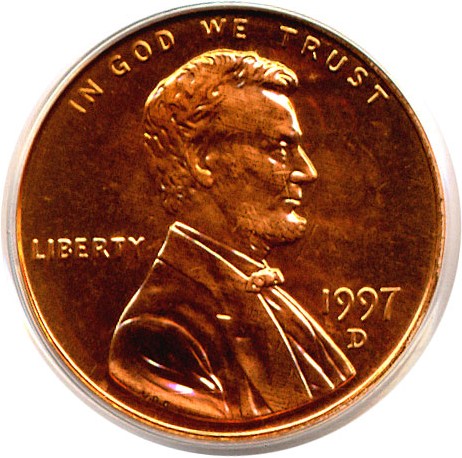 image for: 1997-D 1c  PCGS MS67 RD