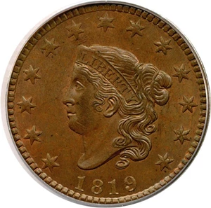 image for: 1819 1c Small Date PCGS/CAC MS64 BN