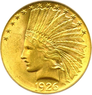 image for: 1926 $10 PCGS MS62
