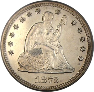 image for: 1873 25c No Arrows PCGS Proof 64 Cameo