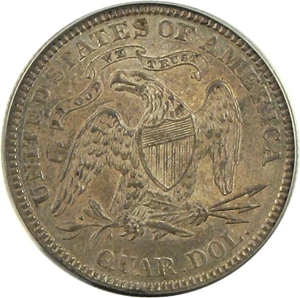 image for: 1890 25c PCGS AU58
