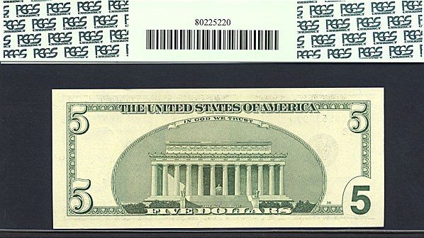 image for: Fr.1990L 2003 $5 Ft. Worth, TX PCGS Gem CU66 PPQ  [DL09553699] *Star* 