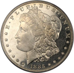image for: 1885 $1 PCGS MS64 DMPL