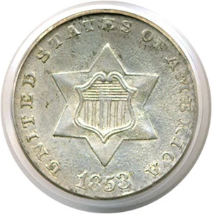 image for: 1853 3cS PCGS MS64