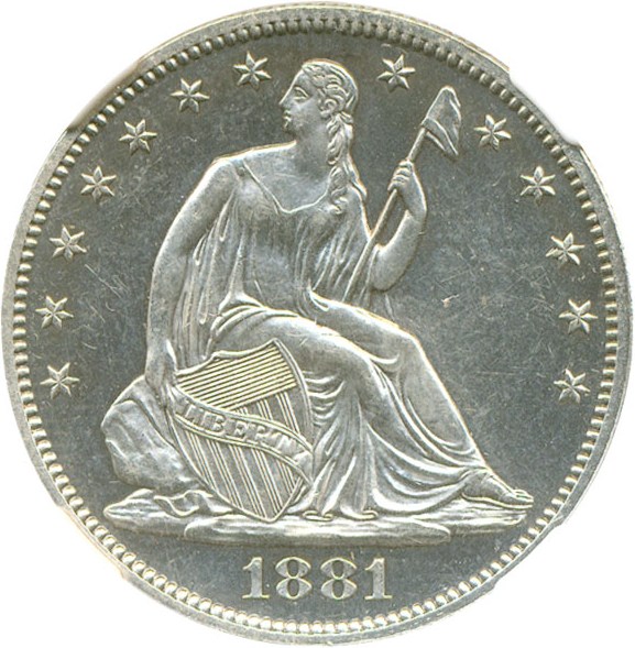 image for: 1881 50c  NGC Proof 61