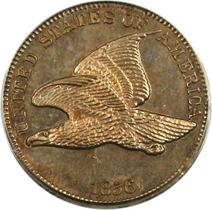 image for: 1856 1c Flying Eagle PCGS MS62 (Snow-3) * Eagle Eye Cert *