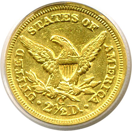 image for: 1852-C $2 1/2  PCGS AU50