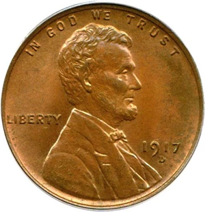 image for: 1917-D 1c PCGS MS64 RB