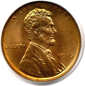 image for: 1916 1c PCGS/CAC MS66 RD
