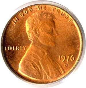 image for: 1976-D 1c PCGS MS66 RD