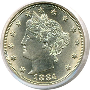 image for: 1884 5c PCGS/CAC MS65