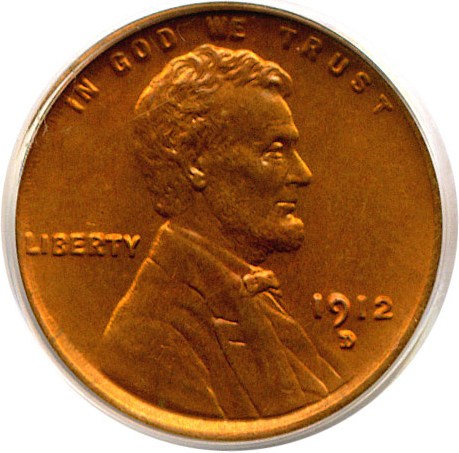image for: 1912-D 1c  PCGS MS64 RD