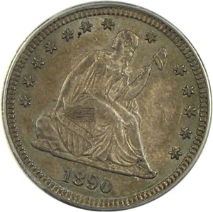 image for: 1890 25c PCGS AU58
