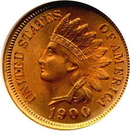 image for: 1900 1c  NGC MS65 RD