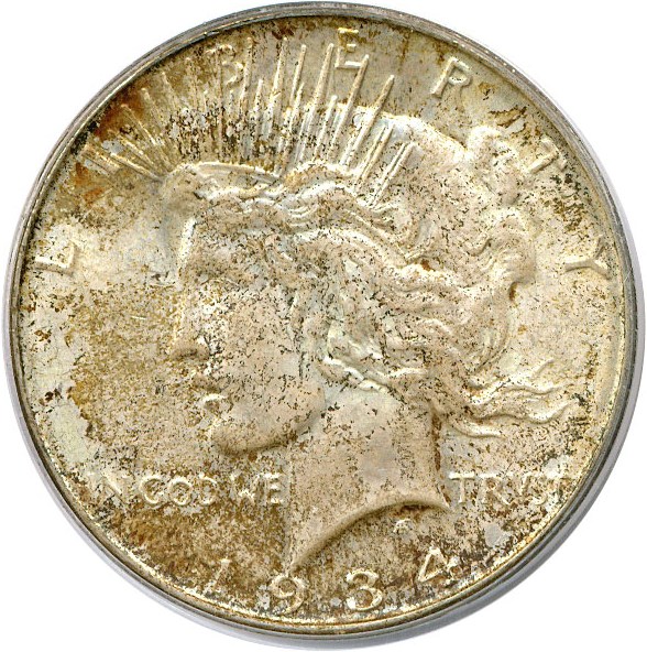 image for: Top 50 VAM: 1934-D $1 PCGS/CAC MS62 (VAM 3  DD Obv  Med D)