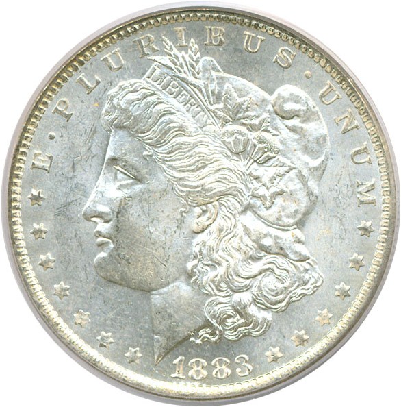 image for: Top 100 VAM: 1883-O $1 VAM 4 O/O PCGS MS64