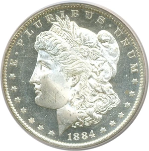 image for: Top 100 VAM: 1884-O $1 VAM 6 O/O PCGS MS65 DMPL
