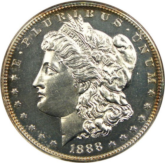 image for: 1888 $1  NGC Proof 63 ex: W.J. Skiles Collection