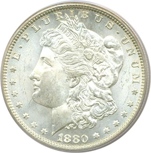 image for: Hot 50 VAM: 1880 $1 VAM 11 Checkmark PCGS MS65
