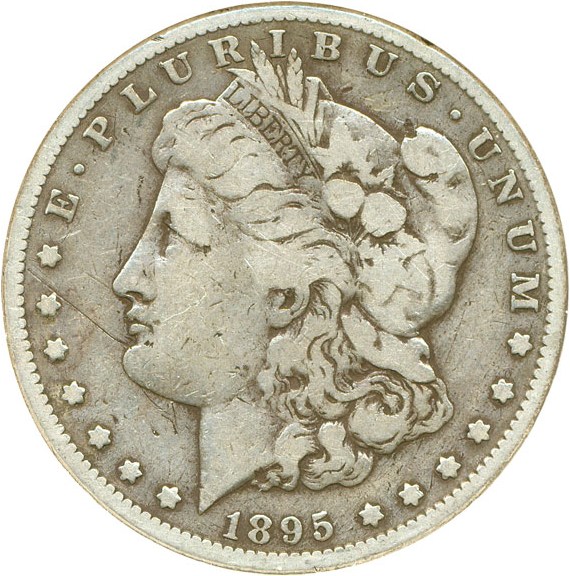 image for: Hot 50 VAM: 1895-S $1 VAM 3  S/S DGS F15  (Lightly Cleaned, Scratched)