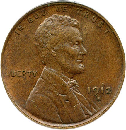 image for: 1912-S 1c  PCGS AU53