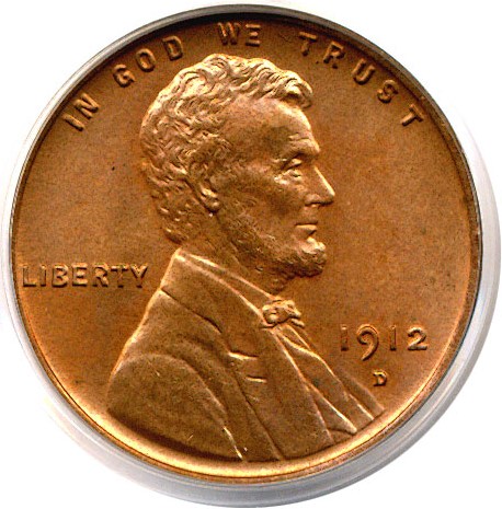 image for: 1912-D 1c  PCGS MS64 RD
