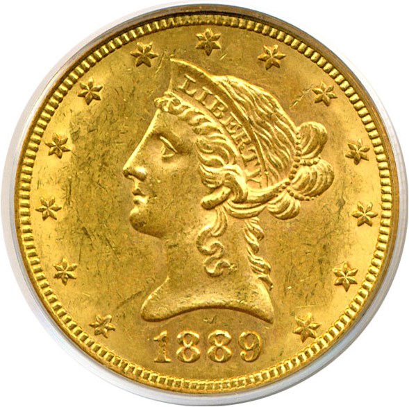 image for: 1889-S $10  PCGS MS60 OGH