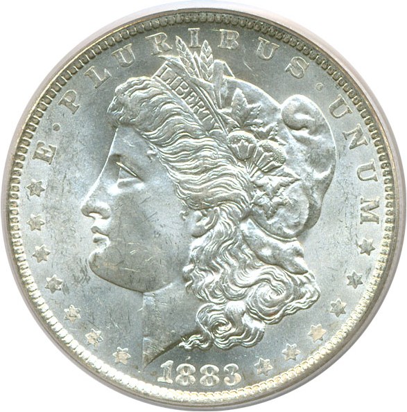 image for: Hot 50 VAM:1883-O $1 VAM 36A Partial E Rev PCGS MS63