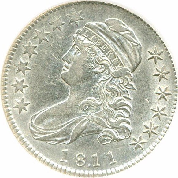 image for: 1811/10 50c DGS AU50  (O-101; Cleaned)