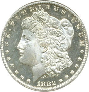 image for: 1882-CC $1 PCGS MS64 DMPL