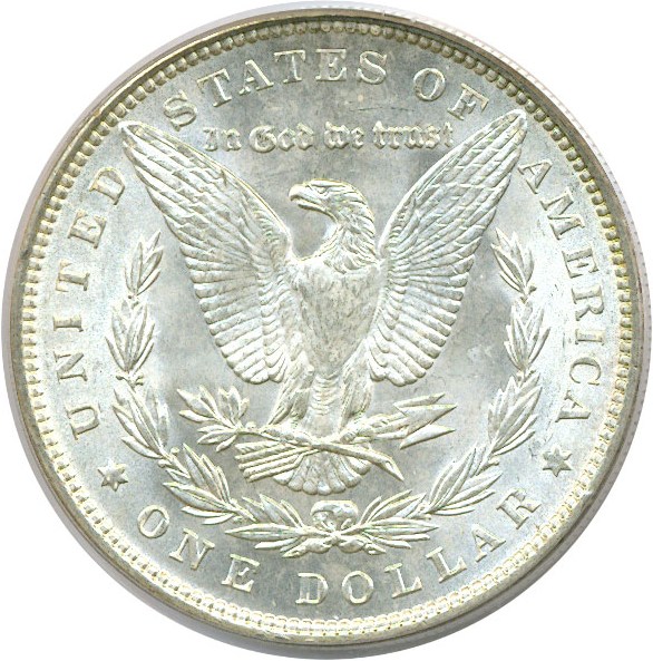 image for: Hot 50 VAM: 1886 $1 VAM 1C 3+2 Clashed Rev PCGS MS64