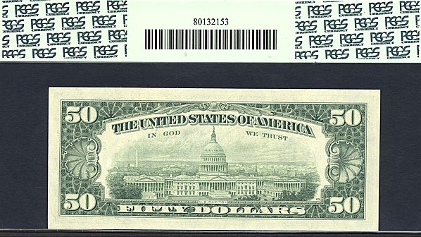 image for: 1977 $50 PCGS Gem CU66 PPQ (Fr.2119I)