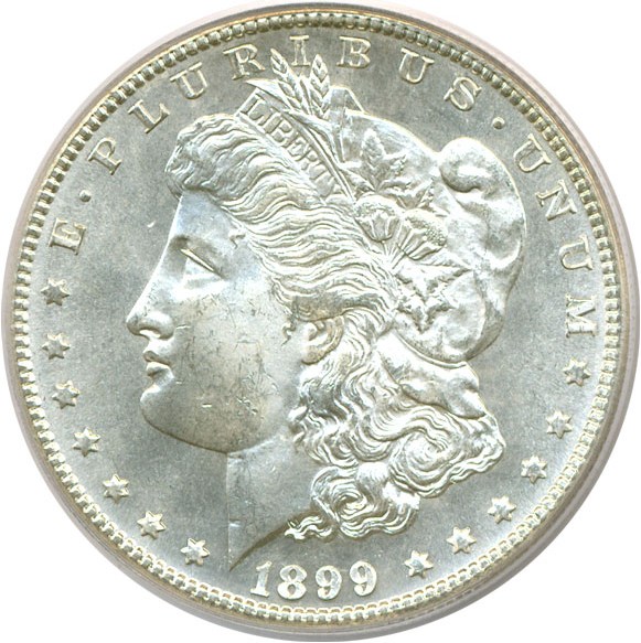 image for: Top 100 VAM: 1899-S $1 VAM 7 Doubled Date PCGS MS65