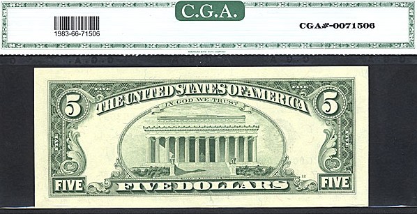 image for: Fr.1983G 1993 $5 Fort Worth, TX CGA Gem CU66  [G00453097] *Star*