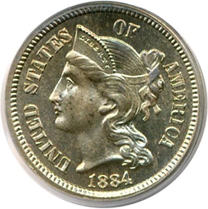 image for: 1884 3cN PCGS Proof 66