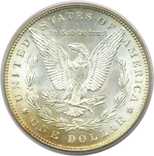 image for: Top 100 VAM: 1896 $1 VAM 19 8 in Denticles PCGS MS65