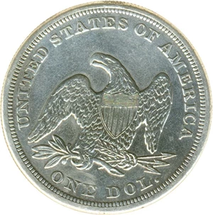 image for: 1855 $1 DGS AU55 (Cleaned, Altered Surfaces)