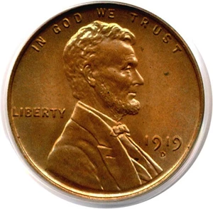 image for: 1919-D 1c PCGS MS65 RB OGH