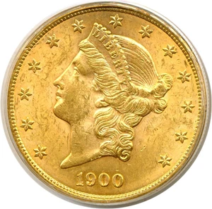 image for: 1900 $20 PCGS MS61 OGH