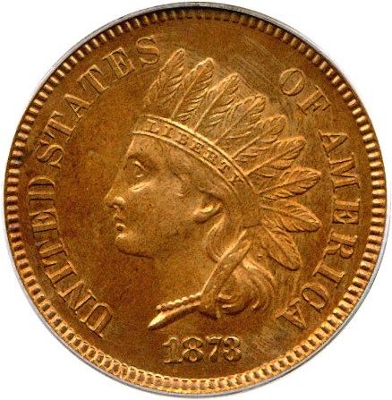 image for: 1873 1c Closed 3 PCGS Proof 64 RB