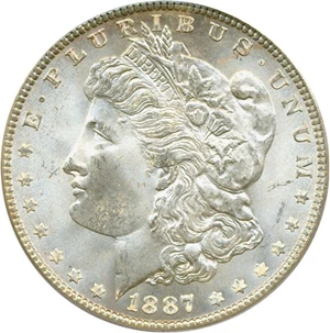 image for: Top 100 VAM: 1887 $1 VAM 12 Alligator Eye PCGS MS66