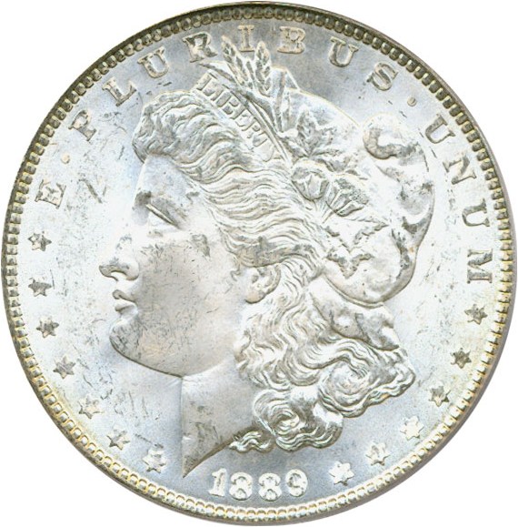 image for: Hot 50 VAM: 1889 $1 VAM 16 Doubled Ear PCGS MS65