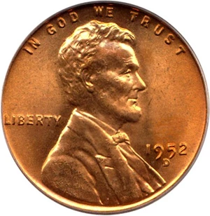 image for: 1952-D 1c PCGS MS66 RD
