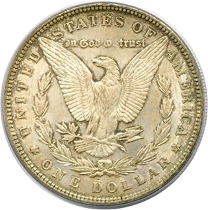 image for: Top 100 VAM: 1891 $1 VAM 2 Doubled Ear PCGS MS64