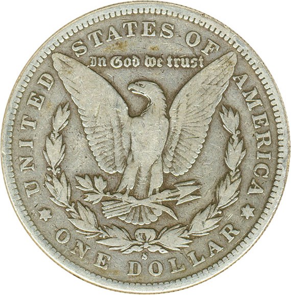 image for: Hot 50 VAM: 1895-S $1 VAM 3  S/S DGS F15  (Lightly Cleaned, Scratched)