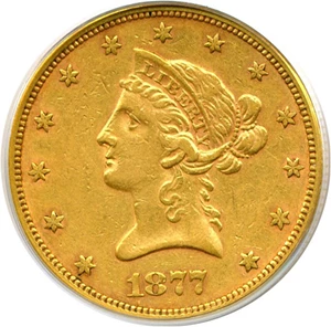 image for: 1877-S $10 PCGS XF40 OGH