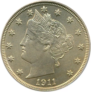 image for: 1911 5c PCGS MS66