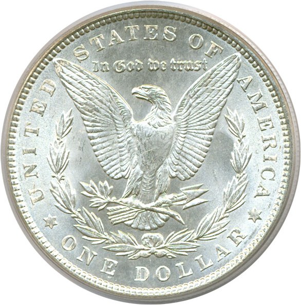 image for: Top 100 VAM: 1886 $1 VAM 1A  Line in 6 PCGS MS63